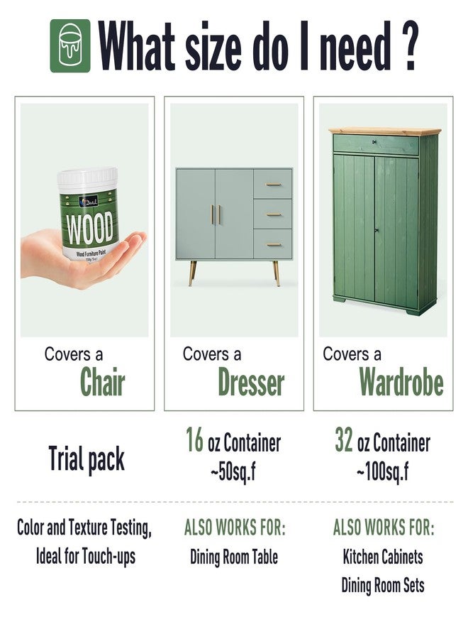 DWIL Matte Finish Furniture Paint - 5 Oz Wood Paint for Cabinets, Doors, Tables, and Dressers Refinishing - Water-Based, Non-Toxic & Odorless, Easy to Apply(Ivory White)-Trial Pack - Image 5
